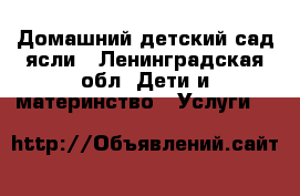 Домашний детский сад-ясли - Ленинградская обл. Дети и материнство » Услуги   